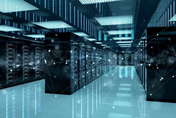 Data Center room full of server racks
